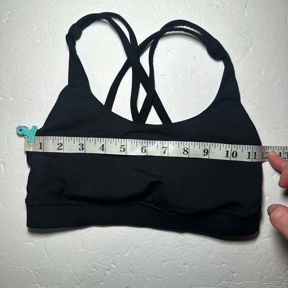 Lululemon Women’s Black Energy Medium Support Gym Yoga Crossback Bra- Size 2 - Picture 5 of 8